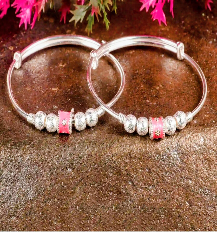 “Silver khadua / baby kada (बच्चों का कड़ा) ✨ Strong, safe and traditional design for kids | Best quality silver items in Shahjahanpur”