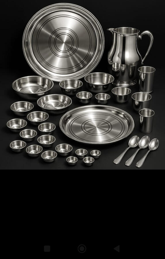 “Premium silver utensils collection ✨ Traditional, pure &amp; perfect for daily use or gifting Available in best quality in Shahjahanpur”