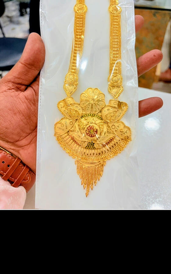 “Stylish 1 gram gold plating long haar / रानी हार ✨ Perfect for bridal and festive design | Heavy look, yet light weight”